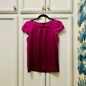 Theory Silk Fuchsia Women's Blouse